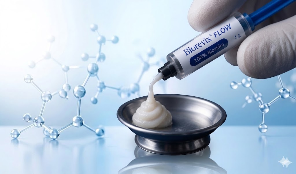 Aplicação com seringa BIOREVIX Flow